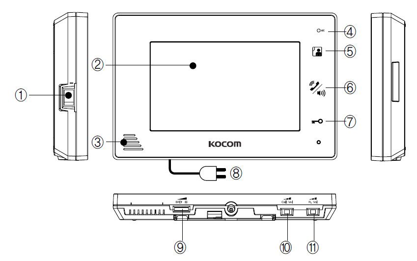 diagrama partes de audio interfon